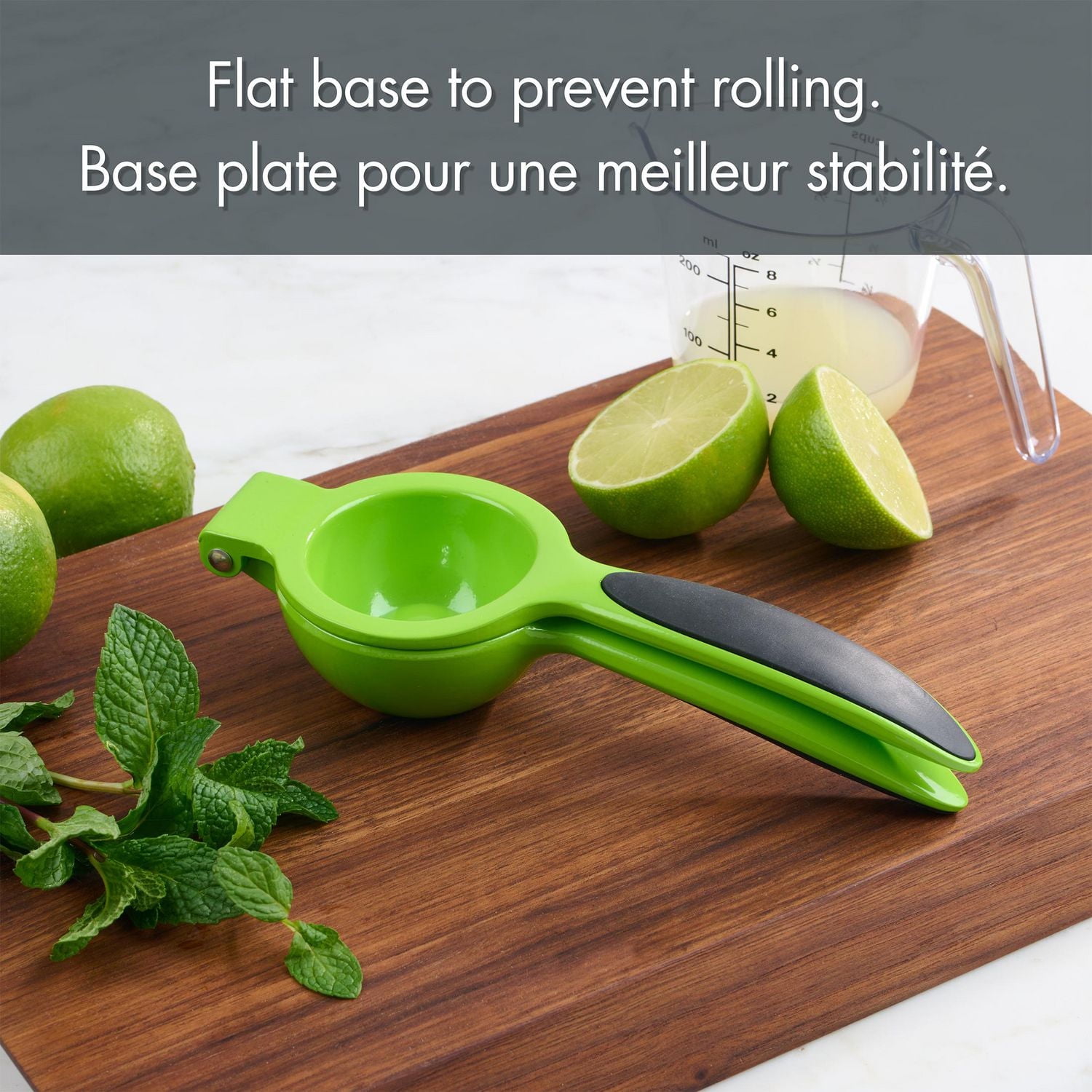 Mainstays Heavy Duty Diecast Manual Juicer and Squeezer with Comfort Grips Handles, Green Lime, Lime Squeezer