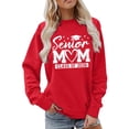 thumbnail image 1 of HUITKMM Sweat à Capuche Blanc pour Femmes, Sweat Imprimé Sans Capuche, Coupe Ample, Décontracté, 1 of 4