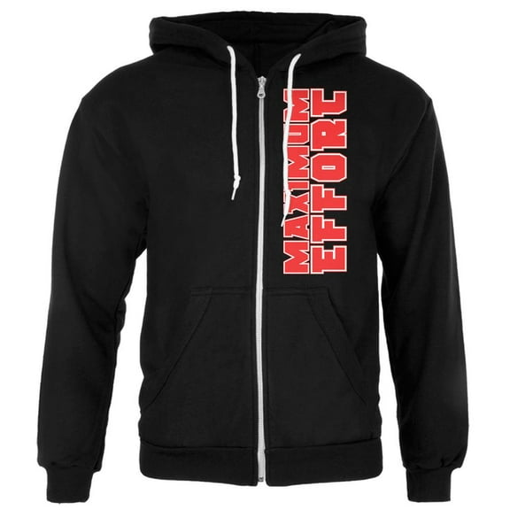 Maximum Effort Mens Full Zip Hoodie Black MD