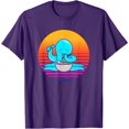 thumbnail image 1 of Cute Octopus Character Mascot Eating Japanese Ramen Noodle T-Shirt, 1 of 1