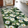 thumbnail image 2 of 2.7'x5' Area Rugs, Spring Daisy Indoor Outdoor Area Rug for Living Room Bedroom, Country Flowers Green Leaves Rustic Botanical Washable Bathroom Rugs Kitchen Floor Carpet Mats Home Decor Aesthetic, 2 of 8