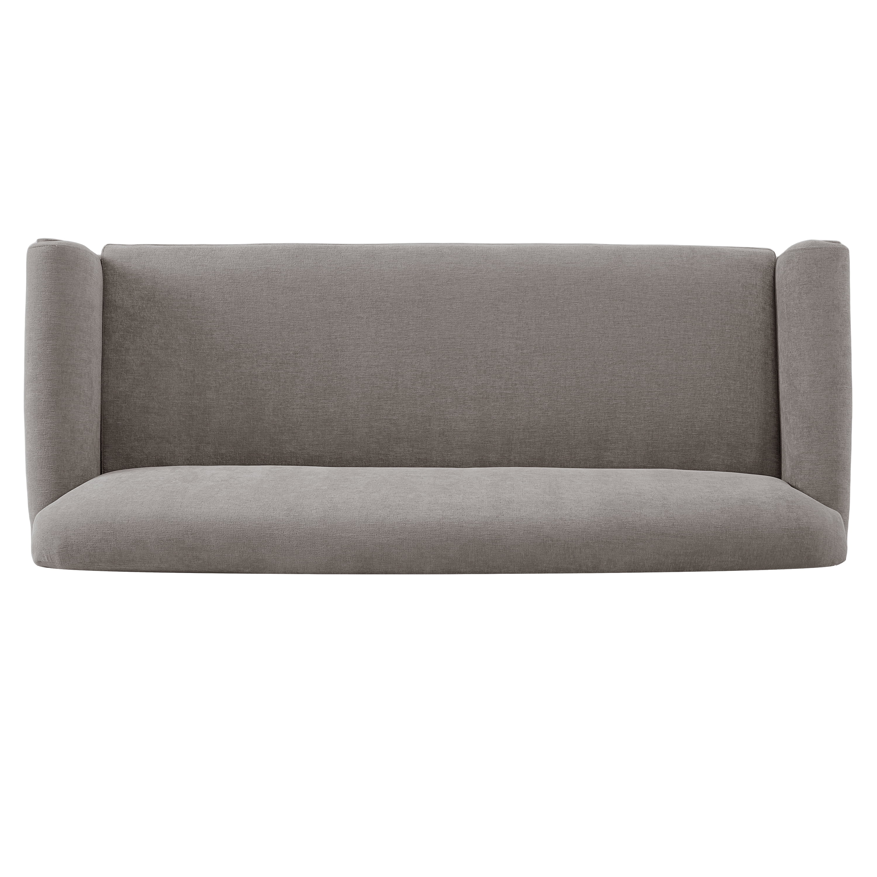 Elegant 77.5-Inch Loveseat Sofa with Rolled Arms and Chenille Upholstery, 2-Seater Couch for Living Room and Reading Corner, Brown