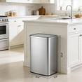thumbnail image 3 of Innovaze 15.6 Gal./60 Liter Touchless Automatic Trash Can, Stainless Steel Garbage Can for Kitchen, 3 of 9