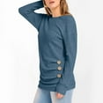 thumbnail image 3 of FDGIU Women's Ribbed Knit Pullover - Long Sleeve Crewneck Tunic Top, Fall Winter Casual Sweater, 3 of 6