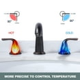 thumbnail image 3 of Wowow Widespread 2-Handle Bathroom Faucet in Oil Rubbed Bronze for Bathroom Sink with Pop Up Drain, 3 of 6