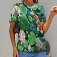 thumbnail image 6 of Lucky Koi Fish Lotus Leaf Women's T-Shirt Short Sleeve T Shirts Tops Tee Ladies Loose T, 6 of 6