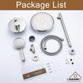 thumbnail image 4 of CASAINC 5-Spray Patterns 9.5 in. Wall Mount Dual Shower Heads in Spot Resist Brushed Nickel, 4 of 9