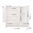 thumbnail image 5 of Homfa 7-Tier Shoe Cabinet with 3 Doors, 47.9” Wide Shoe Rack with 4 Adjustable Shelves, Shoe Organizer Cabinet for Entryway Living Room, White, 5 of 7