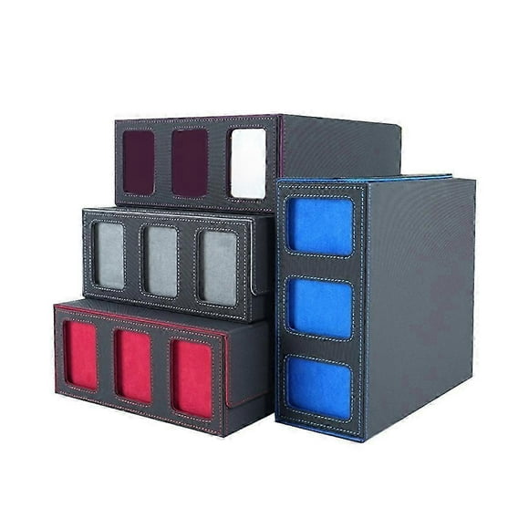 Storage Box for Trading Cards with Viewing Window Magnetic Closure Card Holder for Magic Game Cards