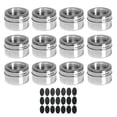 thumbnail image 1 of Bewildely 12 Uds. De tarros magnéticos para especias, salero de acero inoxidable, 4/6 Uds., organizador de contenedores para especias, almacenamiento de Cocina y Comedor 12 tarros de condimentos Bewildely HA004091-03, 1 of 1