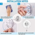 thumbnail image 2 of Ganchos con ventosa, paquete de 4, ganchos de ducha con ventosa de plástico transparente resistente al agua con ganchos para azulejos de ducha, cocina, baño, ventana de vidrio de lufa, 2 of 4
