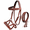 Brown, variant on Horse Western Leather Floral Bitless Sidepull Bridle Split Reins 77RS30BR