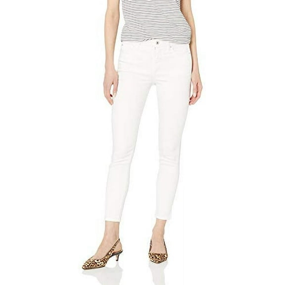 Ella Moss Women's High Rise Skinny Ankle Jean, White, 28