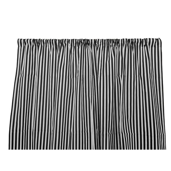 Cotton Curtain Stripe Print 58 Inch Wide /Half Inch Stripe Black and White