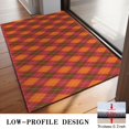 thumbnail image 3 of Red and Orange Argyle Pattern Door Rugs,Washable Non Slip Door Mats Indoor,Decorative Door Mats,Entry Mat Indoor for Entrance,Bedroom,Kitchen,Bathroom,20"x32", 3 of 6