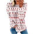 thumbnail image 2 of Costumes de Noël en Liquidation Col Rond Mode Décontractée Manches Longues Chandail en Molleton Imprimé de Noël Blouse Chandail en Molleton Surdimensionné pour Femmes, 2 of 5