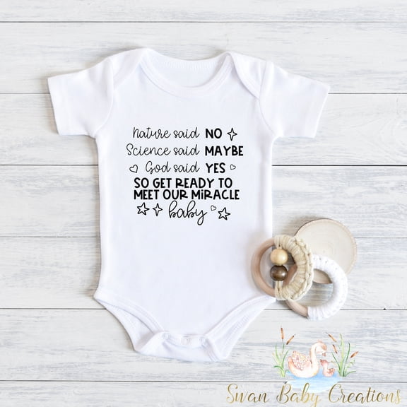 Ivf Baby Announcement Bodysuit, Infertility Baby Announcement, Ivf Baby Bodysuit, Miracle Baby, The Little Embryo That Could, Worth The Wait Cute And Cool Baby Bodysuit, Baby Bodysuit Lat 4424