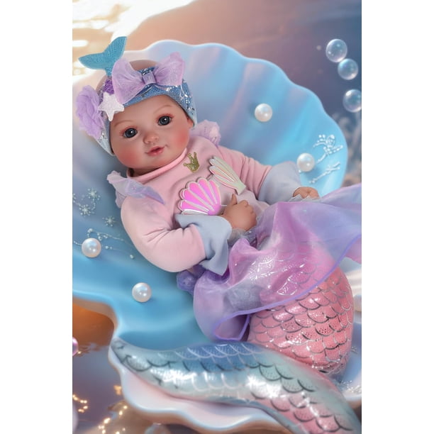 Muñeca Babeside Sirena Niña de 38 cm con cola de sirena a partir de 3 años