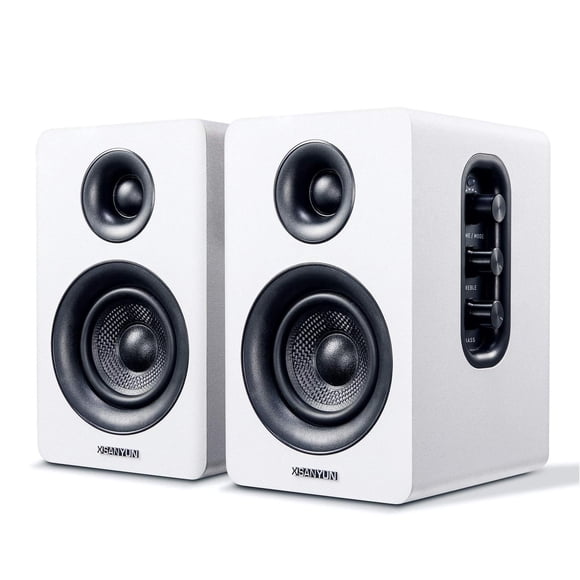 Sanyun SW208 Altavoces de estantería Activos Bluetooth 5.0 de 3"- Unidad de Altavoz de Fibra de Carb