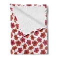 thumbnail image 2 of Floral Soft Flannel Fleece Blanket, Garden Art High Detail Hibiscus Flowers Exotic Botany in Warm Colors Print, Cozy Plush for Indoor and Outdoor Use, 50" x 60", Vermilion and White, by Ambesonne, 2 of 5