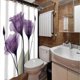 thumbnail image 4 of Purple Flower Shower Curtain For Bathroom, Floral Bathroom Set 12pcs Hooks ( 72' W By 72' L), 4 of 4