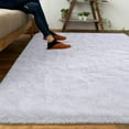 thumbnail image 4 of Homore Cute Fluffy Velvet Carpet Soft Washable Area Rugs for Bedroom/ Living Room Decoration,9'x12',White, 4 of 8
