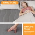 thumbnail image 4 of Heated Mattress Pad Queen Size, 80"x60" Electric Bed Warmer with Dual Controller 6 Heat Settings & Auto off, Deep Pocket Fit Machine Washable, Gray, 4 of 8