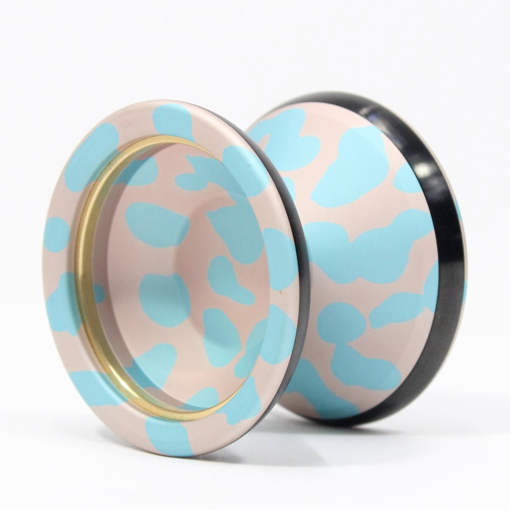 Sengoku Hideyoshi Yo-Yo - Tri-Metal YoYo (Pink Blue Splash w/Black SS and Brass)