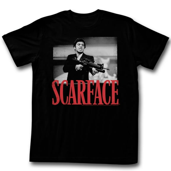 Scarface Movies Shootah Adult Short Sleeve T Shirt