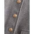 thumbnail image 4 of Women'S Coats Lapel Cropped Jacket Button Down Casual Varsity Jacket with Pockets Gray M, 4 of 9