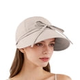 thumbnail image 2 of Bow Baseball Cap for Women Adjustable Bow Wide Brimmed Solid Color Quick Drying Outdoor Fisherman's Cap Fashionable Duckbill Hat Breathable Seaside Sun Hat Visors, 2 of 4