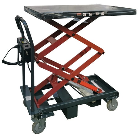 Linear Actuated Elevating Cart, 400lb. Cap., 35" X 24", Lifting Height 16"-50.4"