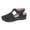Navy, variant on Womens 2026 Summer Sandals Casual Bohemia Gladiator Closed Toe Wedge Shoes Comfort Ankle Strap Slip On Platform Sandals