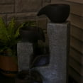 thumbnail image 5 of Sunnydaze Aged Tiered Vessels Sculptural Gray Polyresin Solar Fountain with Battery, 5 of 10