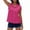 Hot Pink, variant on Busydd Tank Top for Women Dressy Casual Sleeveless Button Down Shirts for Women Casual Solid Color Lapel Women's Tank Tops with Pocket 2XL