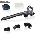 thumbnail image 6 of COOKEY Leaf Blower Cordless, 160 CFM & 3 Speed Levels Brushless Electric Blower with 4.0Ah Battery and Charger, 3 Extension Tubes, Lightweight Battery Leaf blower for Lawn Care,Garage, Garden, Yard, 6 of 6