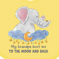 thumbnail image 4 of Inktastic My Grandpa Loves Me to the Moon and Back Elephant Family Boys or Girls Baby Bib, 4 of 4