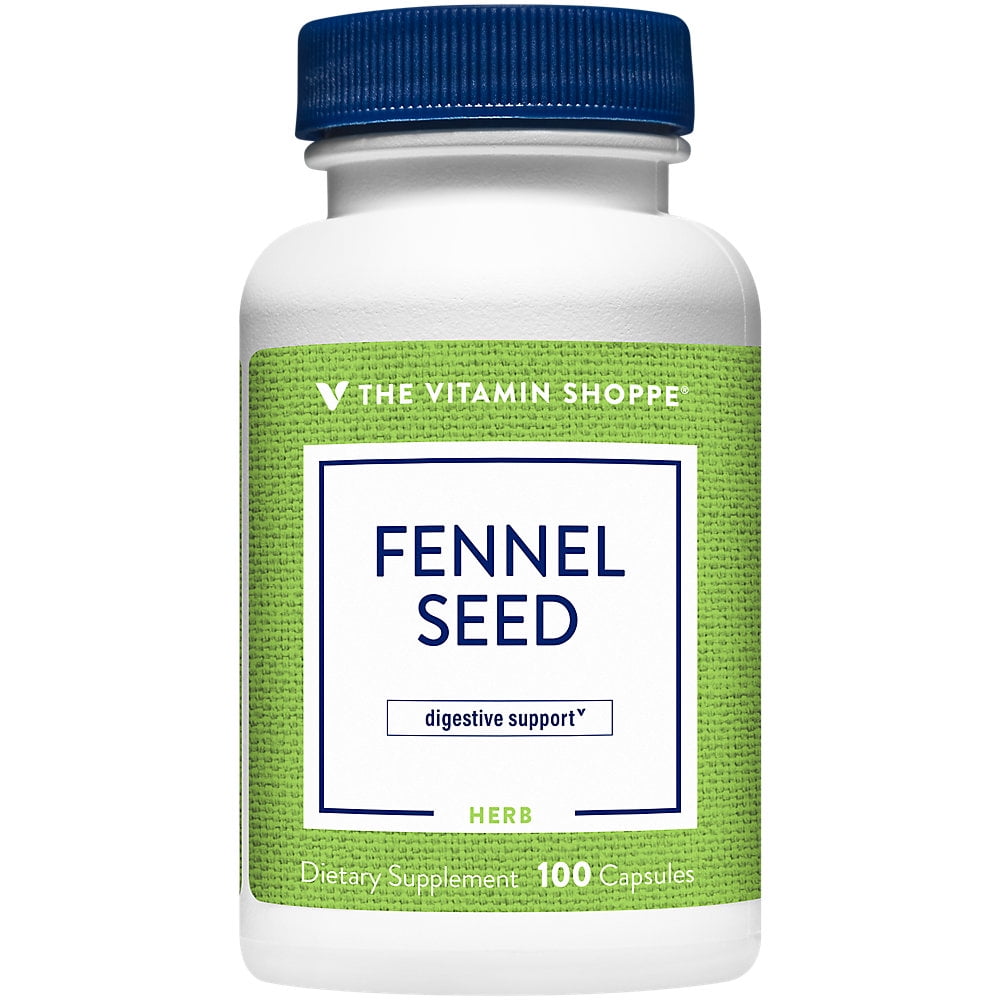 The Vitamin Shoppe Fennel Seed 480MG (Foeniculum Vulgare Seed), Herbal Supplement For Digestive
