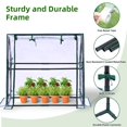 thumbnail image 4 of Ohuhu Mini Greenhouse for Indoor Outdoor, 36"x18"x33" Portable Seed Starter Greenhouse with Waterproof Pad, Heavy-Duty PVC Cover, Zippered, 4 of 7