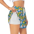 thumbnail image 2 of Disketp Lovely Duck Print Women's Shorts Workout Shorts for Athletic Gym Running Shorts with Phone Pockets XX-Large, 2 of 8