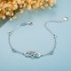 thumbnail image 3 of Tobilleras Para Mujer Tobillera De Plata De Ley 925 Para Mujer Pulsera De Tobillo Con Corazón Infinito Chapado En Oro Blanco Encanto De Amor Pulsera Grande Ajustable Gi, 3 of 5