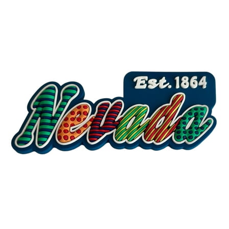 Nevada Festive Multicolor Letters Fridge Designer Magnet 3.25" x 1.25"
