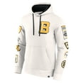 thumbnail image 2 of Men's Fanatics White Boston Bruins Letterman Fleece Pullover Hoodie, 2 of 3
