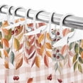 thumbnail image 6 of Shower Curtain 48"W x 72"L Fall Thanksgiving Pumpkins Leaves Orange Plaid Fabric Shower Curtains Set with Hooks Water Repellent Bathroom Curtains Machine Washable Bathroom Accessories, 6 of 6