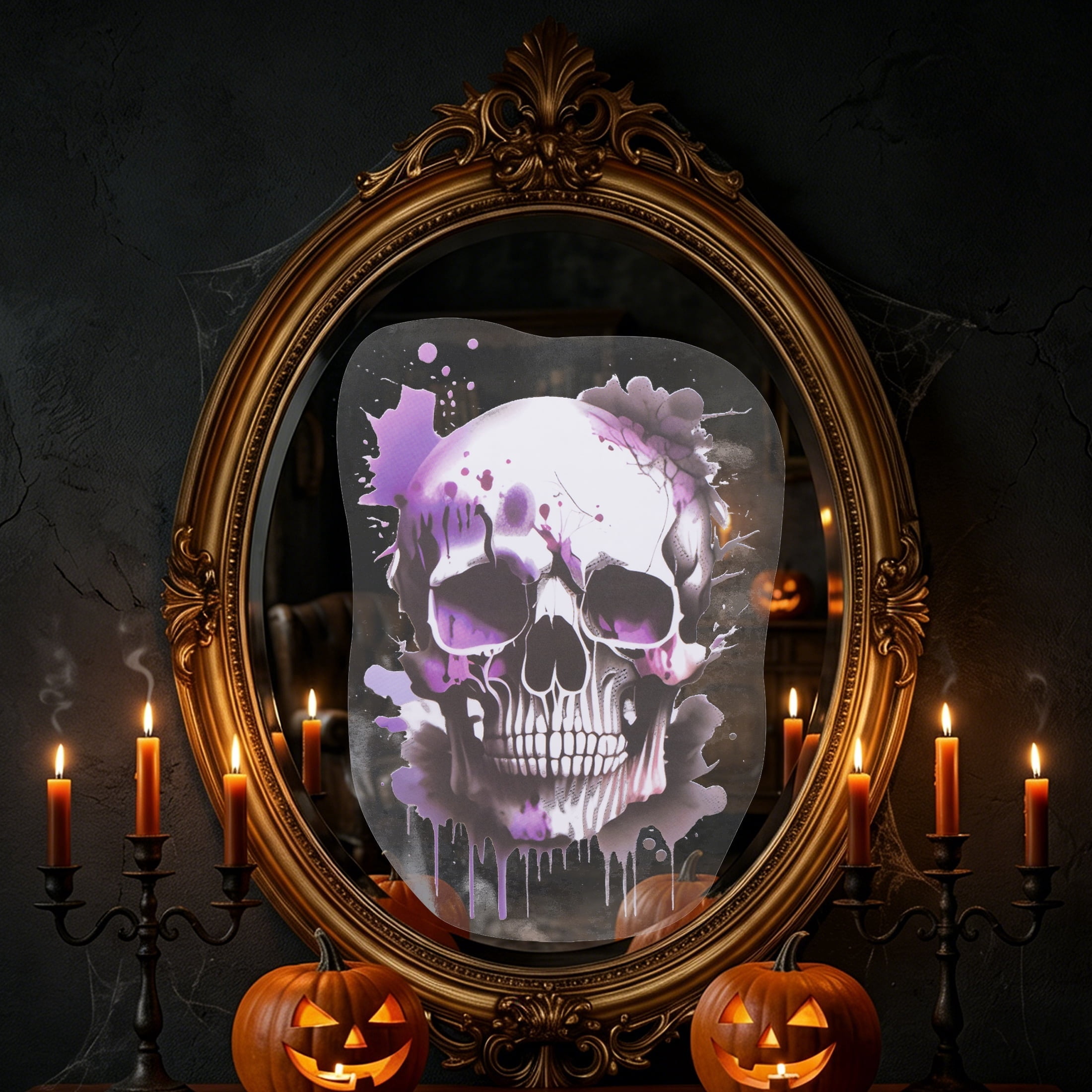 Skull Window Cling, Multicolor, 11.75" x 17", Halloween by Way To Celebrate
