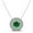 Green, variant on UB-P-1371-Per-14kW-3 Elegant Color & Diamond Circle Pendant, Light Green - 3 Size