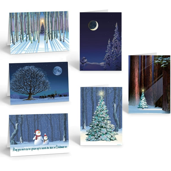 Assorted Winter Forest Holiday Boxed Cards - 18 Holiday Cards and Envelopes - 11