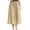Khaki, variant on Tumotour Summer Skirt For Women A Line Loose Flowy Long Skirt Casual Drawstring High Waist Button Down Slit Midi Skirts With Pockets