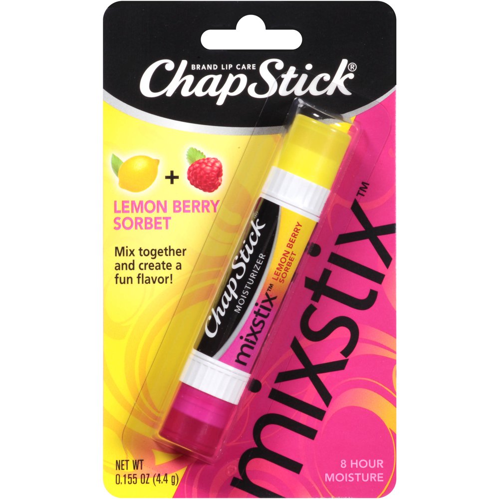 ChapStick Mixstix Skin Protectant Lip Balm, Lemon Berry Sorbet, 0.155