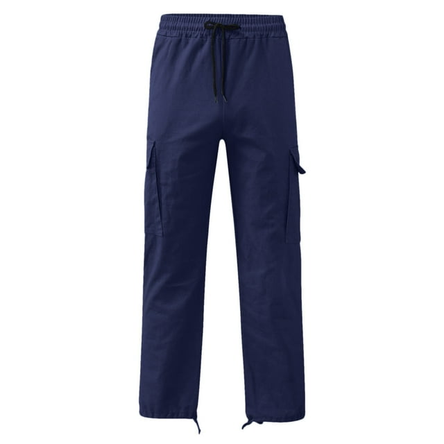 Pantalon Cargo Décontracté pour Homme de Style Rue avec Poche Tissée et Taille Ajustable pour Sports, Plein Air, Randonnée, Confortable, Durable, à la Mode